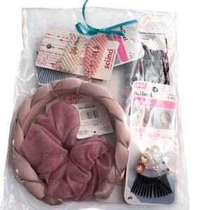 Huge Hair Accessory Lot Satin Headband Elastics Clip Pearl Barrettes Scrunchie